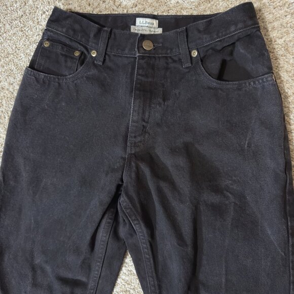 L.L. Bean Women's Straight Leg Jeans - Jet Black - Picture 2 of 8